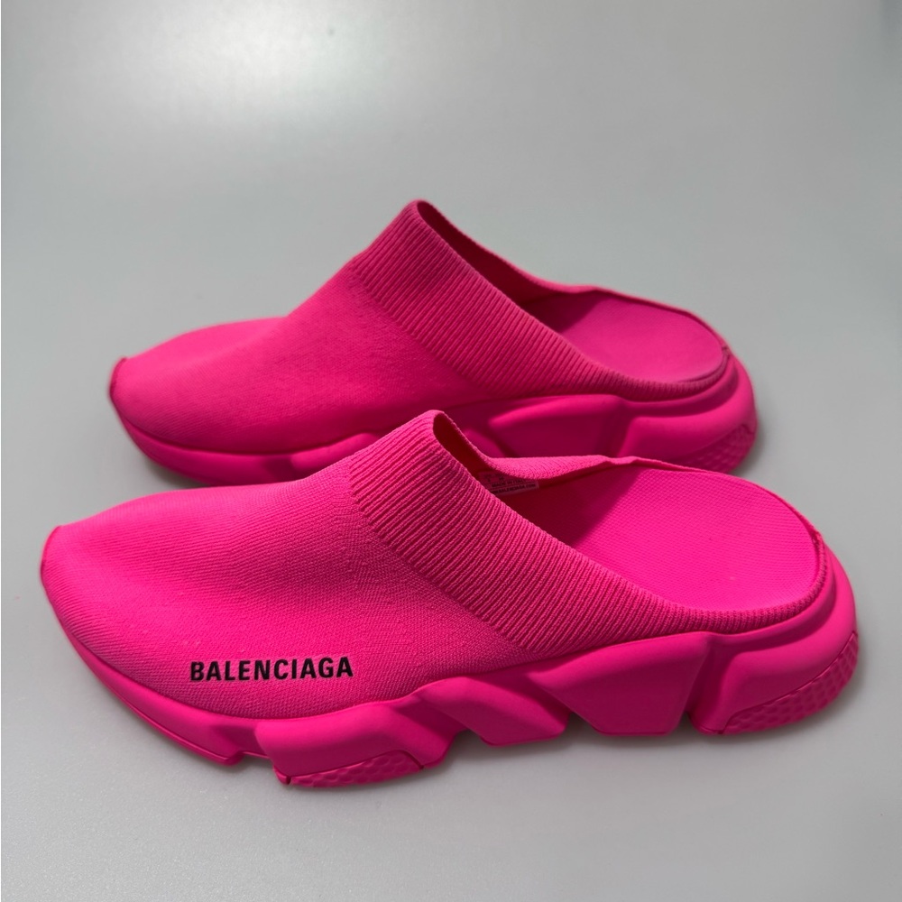 Balenciaga Speed Printed Mules Pink Women’s EU 38/US 8 - Picture 2 of 9